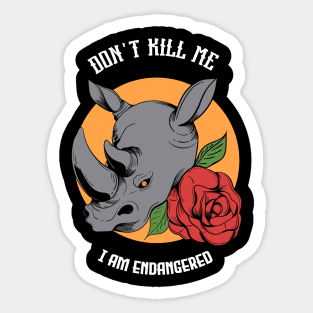 Rhinos & Rose Sticker